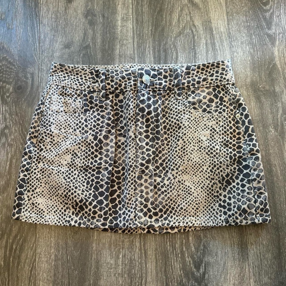 Leopard Print Mini Skirt